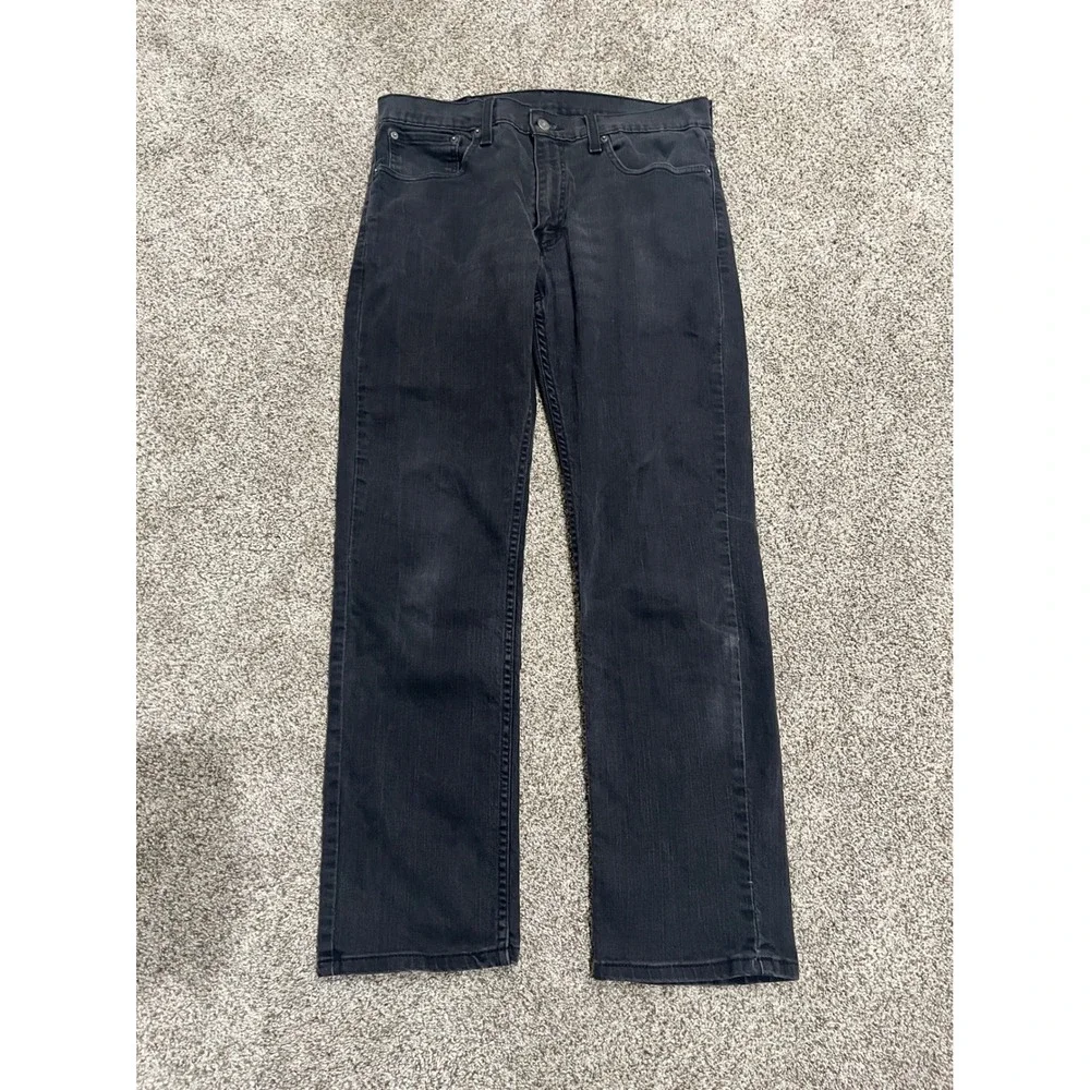 Levis 559 Relaxed Straight Jeans Mens 33x32 Black Denim WaterLess 00559-0471